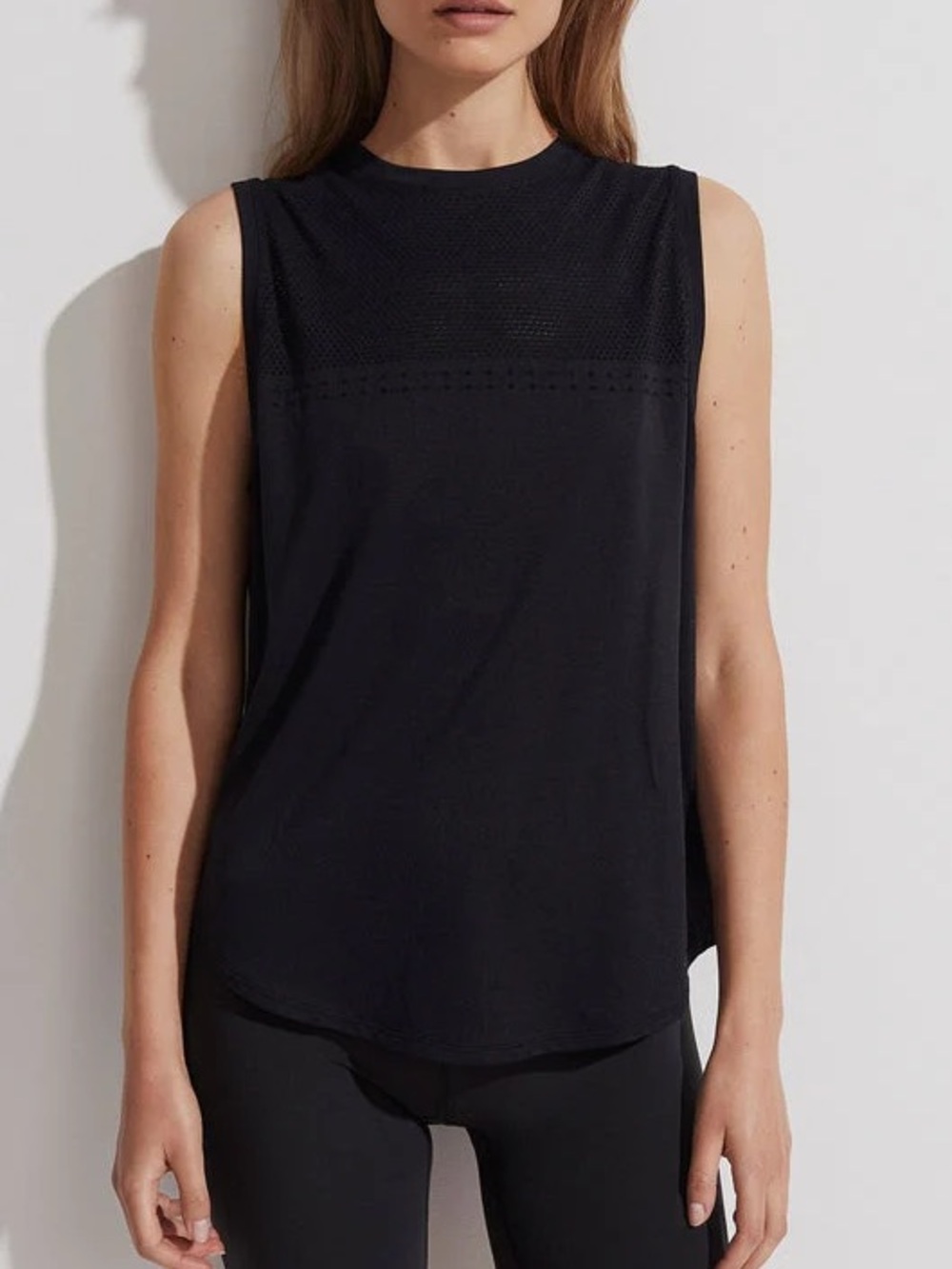 Varley Black Morro Sleeveless High-Neck Performance Tank Women’s Size S/M